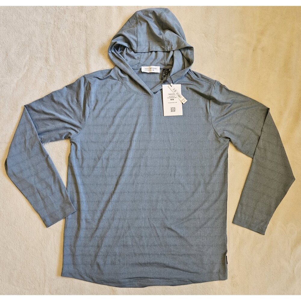 Projek Raw Performance Tech Apparel T Shirt Hooded Men's Size Medium Slate Blue